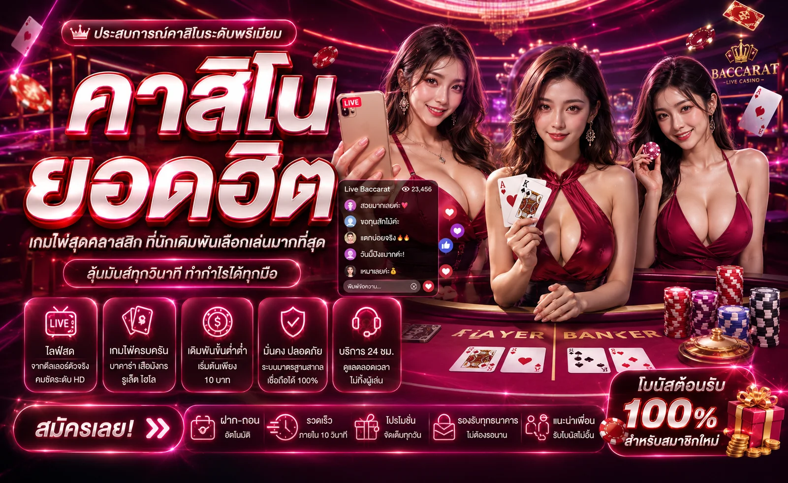 คาสิโนออนไลน์และบาคาร่าสดบนเว็บตรง PGZEXY